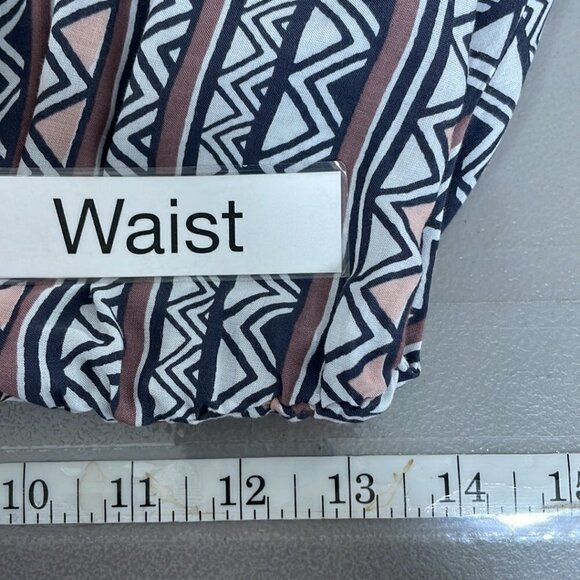 Dolce Vita Romper V-Neck Open Back Geometric Designs Black Pink Size Small S - Picture 15 of 16